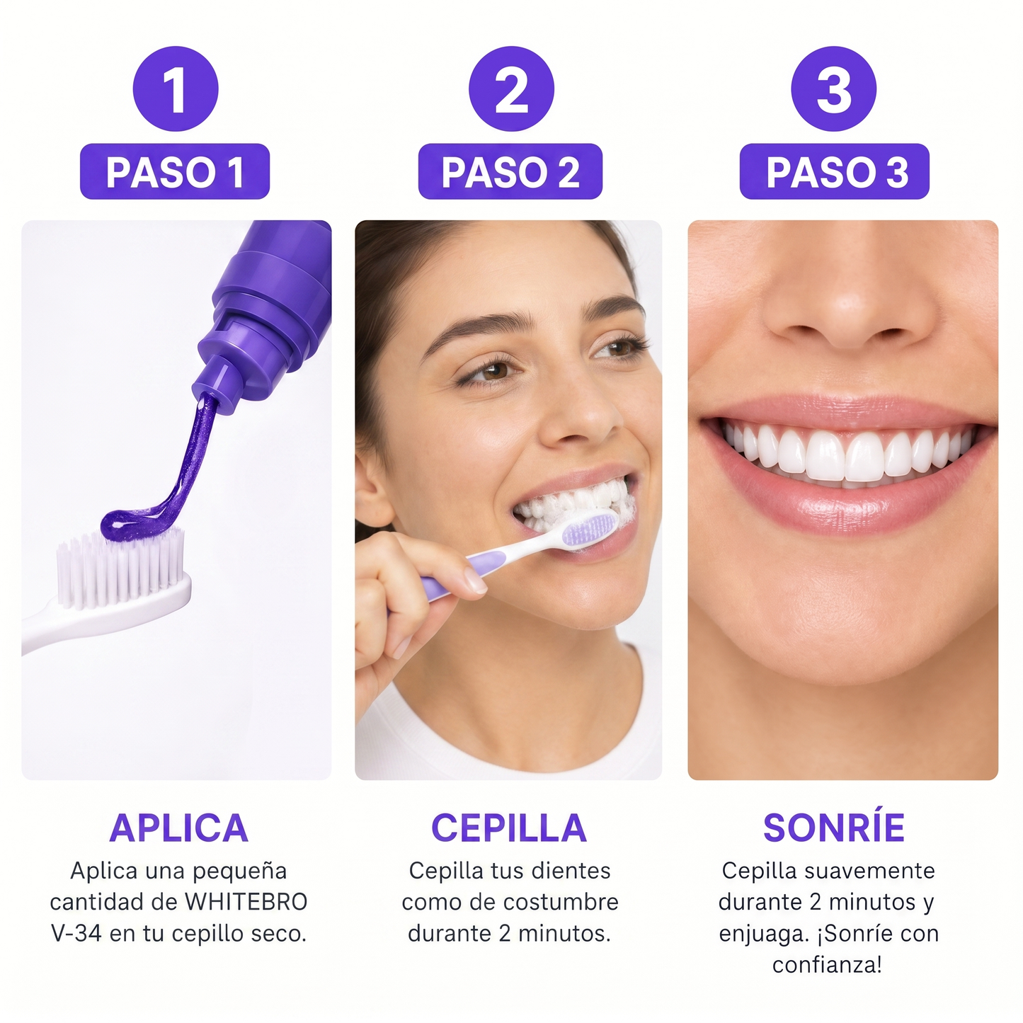 WHITEBRO Color Corrector V-34 — Blanqueador Dental Instantáneo 60ml